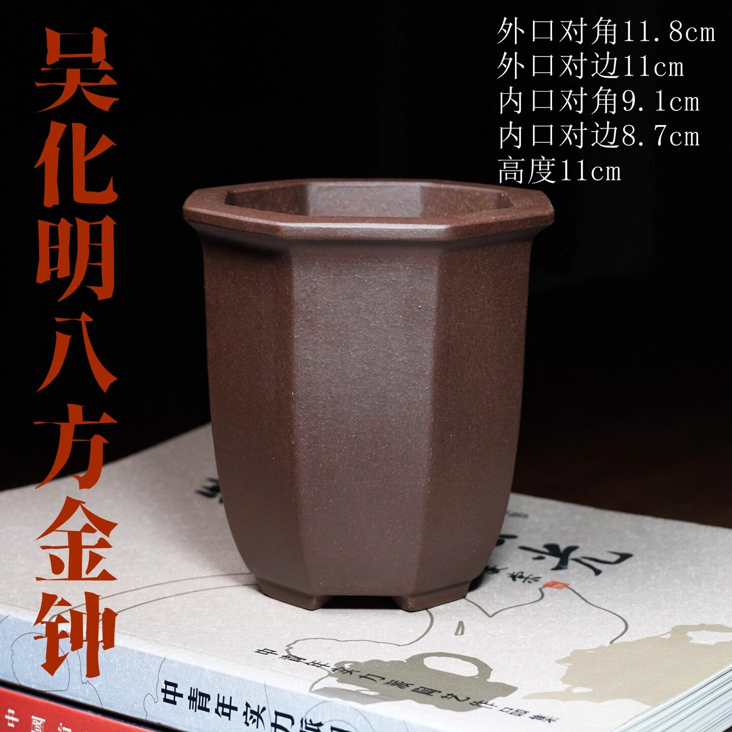 吴化明飘口六方形金钟花盆
