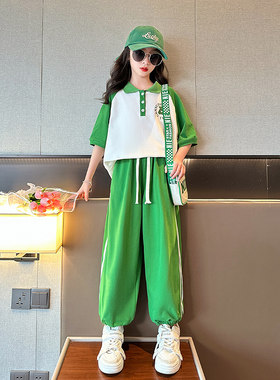 女童夏装套装2025新款儿童两件套