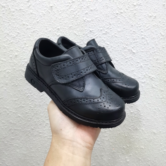男童黑色皮鞋2024春秋小学生真皮软底儿童英伦校园真皮演出鞋返10