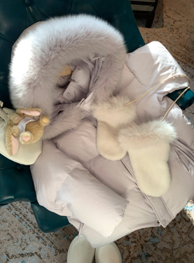 PINKMOON/定染星黛露紫色羽绒服 90新国标白鸭绒韩系加厚外套