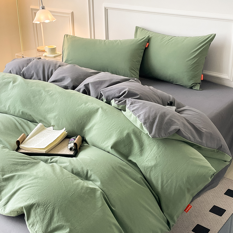 纯色全棉水洗棉四件套