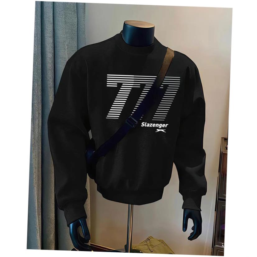 春秋外套潮牌圆领卫衣男女印花