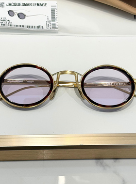 限量版JMM VARDA日本定制β钛复古双色圆框太阳镜光致变色墨镜