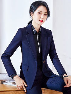 高端职业套装女春秋时尚气质售楼部酒店经理前台工装营业厅工作服