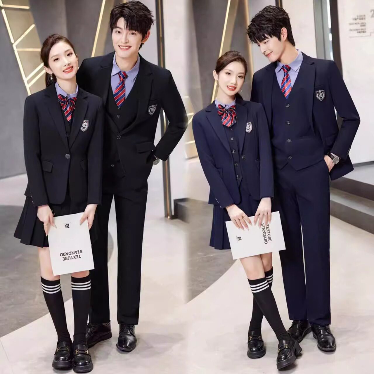 男女职业西服套装银行酒店房产物业4S店公司正装工作服西装印logo