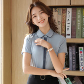 美容师酒店前台工装 服务员工作服短袖 气质职业套装 时尚 工衣 女夏季