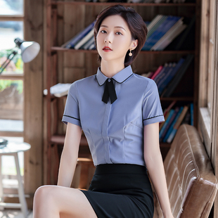 职业套装女夏季短袖气质时尚珠宝店ol工装空姐制服酒店前台工作服