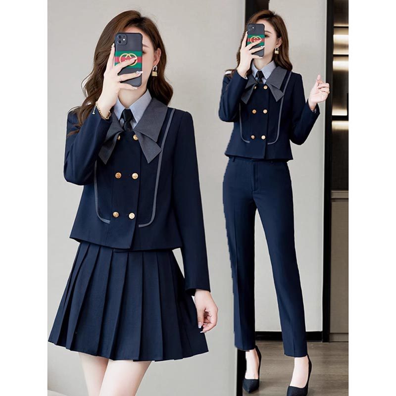 高中生班服校服学院风西装套装秋冬幼师园服教师职业装正装JK制服