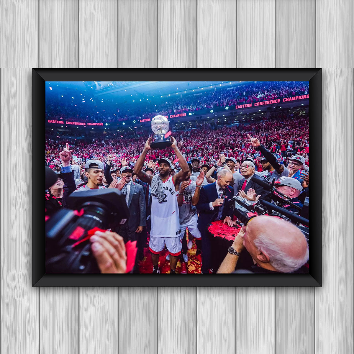 篮球猛龙队画框科怀·伦纳德实木相框装饰画海报挂画nba球星周边