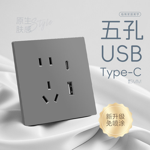 国际电工86型USB/20W快充插座