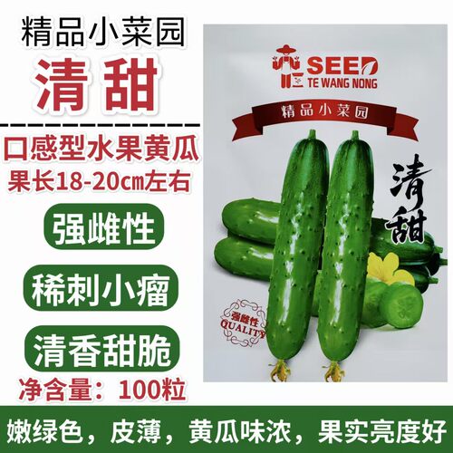 精品小菜园黄瓜种子清甜水果黄瓜种子优选口感型黄瓜种籽强雌性