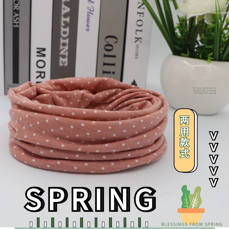 작은 신선한 학생 가을 겨울 얇은 목 각반 작은 도트 스카프 빨간 소녀 한국어 버전 더블 레이어 목 각반 초등학생