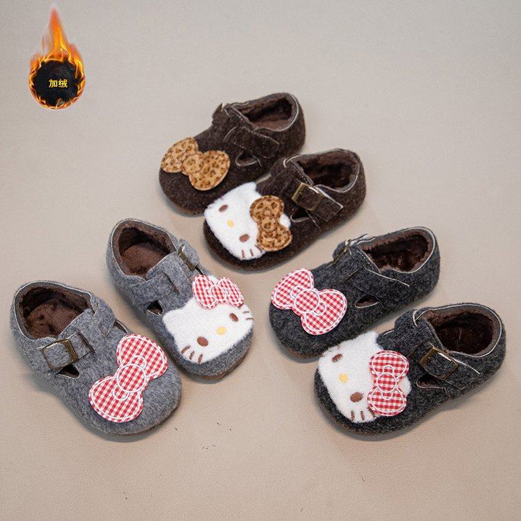 女童猫咪毛毛鞋2025冬季新款卡通女童保暖勃肯鞋儿童百搭豆豆棉鞋,童鞋/婴儿鞋/亲子鞋,棉鞋,淘宝优惠券,粉丝福利购,淘宝优惠卷