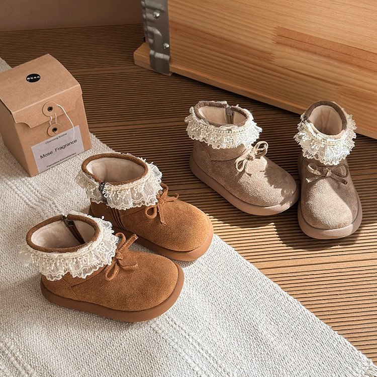 韩版女童加绒短靴2025冬季新款