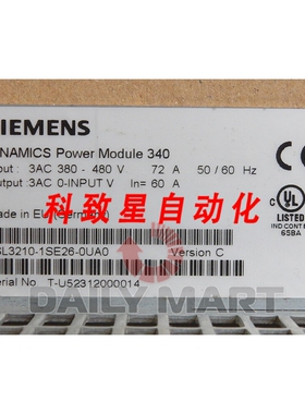 工业配件6SL3210-1SE26-0UA0 变频器