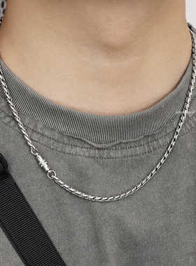 钛钢磁吸项链男款简约高级感百搭个性原创小众女生情侣饰品不褪色