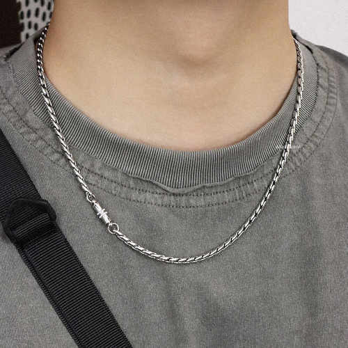 钛钢男款磁吸项链基础款