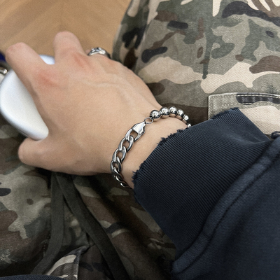 钛钢男士手链原创拼接欧美街头