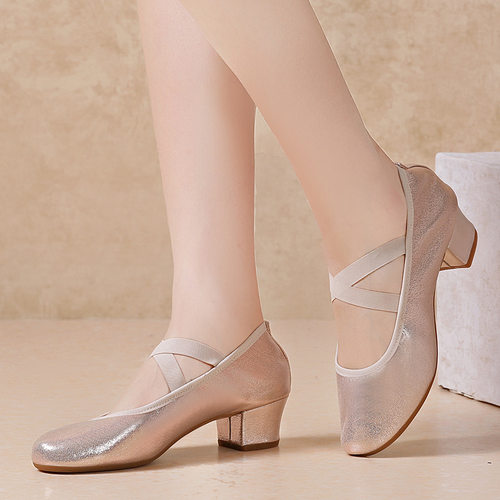 Block Heel Round Toe Plus Size Loafers复古粗跟圆头大码单鞋女