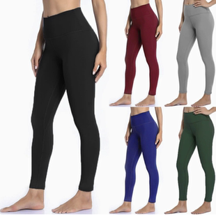 Womens high waisted yoga autumn winter fleece leggings pants