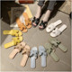 slippers 4148沙滩居家平底一字拖鞋 sandals flip flops 女 beach