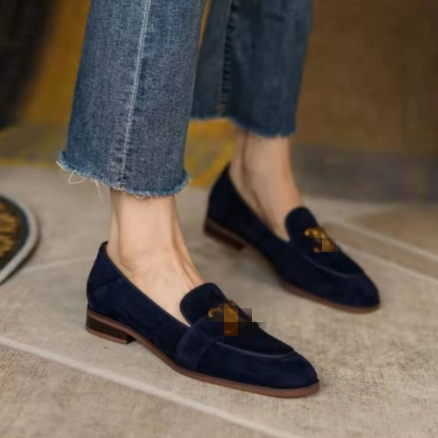 懒人乐福鞋女平跟单鞋Lazy loafers shoes women flat shoes