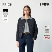 保暖短外套女 菱格绗线轻薄羽绒服冬新款 90%鹅绒 PRICH时尚