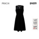 新款 PRICH简约静奢圆领镶钻无袖 连衣裙2026春季 气质收腰裙子女