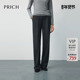 挺括直筒宽松长裤 PRICH时尚 女 冬季 新款 气质针织呢提花西装 裤