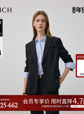 PRICH醋酸高智职场正肩翻领西装2025秋季新款气质通勤收腰外套女