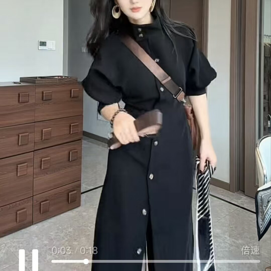 大码女装高级感法式长袖风衣连衣裙春季新款气质收腰显瘦遮肉长裙