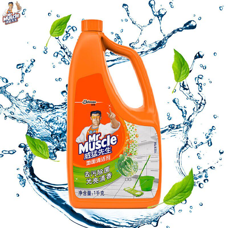 威猛先生地面清洁剂地板去污渍保养护理去污除菌草本清香除垢1kg