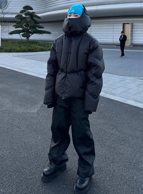 FEAR4FREE 可拆卸连帽羽绒服90白鸭绒宽松立领加厚保暖羽绒外套男