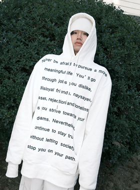 FEAR4FREE 无性别原创设计创意印花重磅卫衣美式宽松标语上衣男女