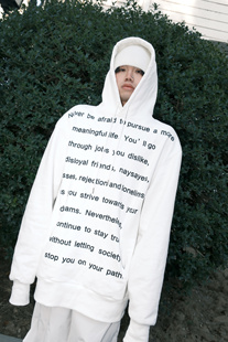 FEAR4FREE 宽松标语上衣男女 无性别原创设计创意印花重磅卫衣美式