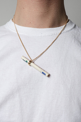D'HEYGERE 巴黎设计师品牌 HOLDER NECKLACE 趣味夹烟项链 925银