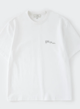 STUDIO NICHOLSON 英国设计师品牌 宽松LOGO T恤白色 1167