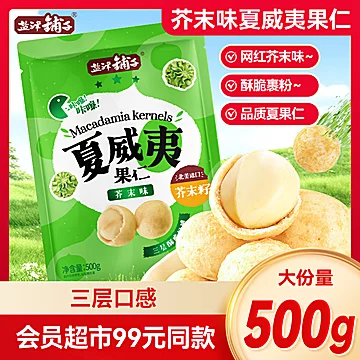 盐津铺子芥末味夏威夷果仁网红小坚果平替