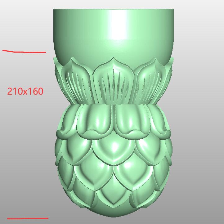 建模精修欧式古建柱头吊柱圆雕图STL立体图四轴雕刻图精雕通用