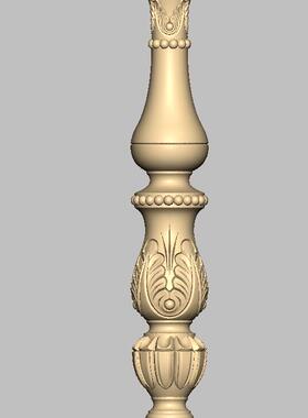 建模精修中美欧式楼梯柱STL格式圆雕图立体3D图三四轴雕刻图通用