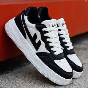 新款 透气休闲鞋 小白鞋 男鞋 皮面板鞋 子2025春季 运动鞋 回力板鞋 韩版