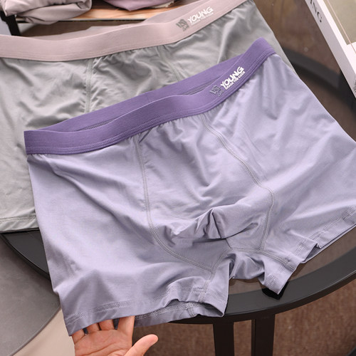 柔软莫代尔面料青少年平角内裤