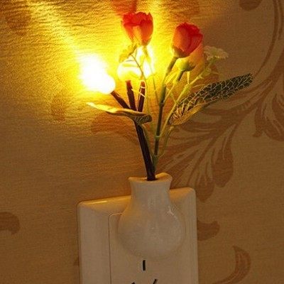 插电玫瑰LED小夜灯光控灯创意节能灯感应灯夜光灯起夜灯床头灯|ruв категории награду материалов, огни освещения, ночной свет - от Buy2taobao.com для оказания профессиональной услуги покупки агента Taobao