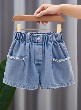 儿童童牛仔短裤厂家休童闲薄款裤子夏季新款2302-1装短女裤短裤