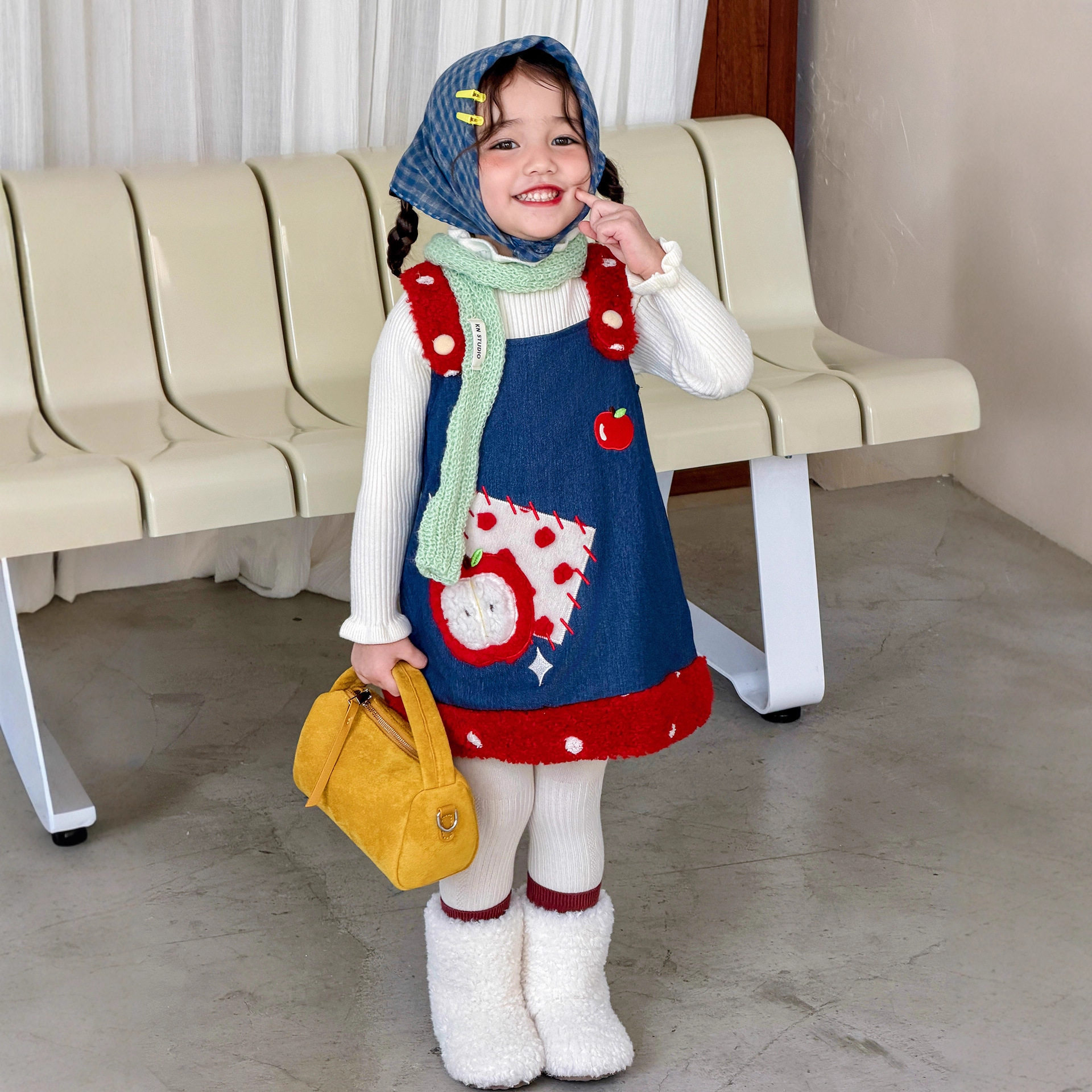 女童连衣裙秋冬装新款儿童加绒