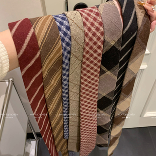 复古长条丝巾领带女高级感休闲百搭领巾飘带多功能丝带 2026春新款