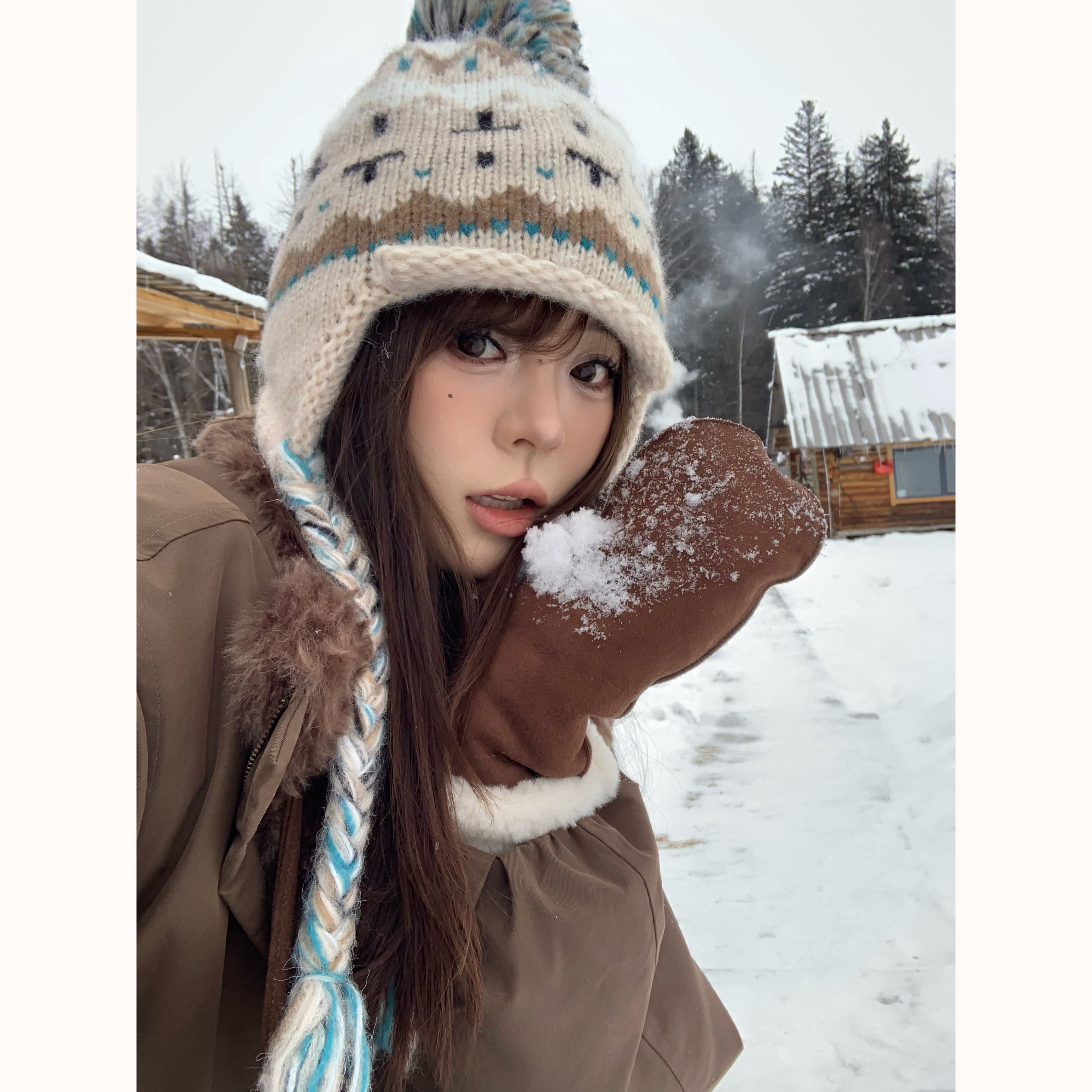 费尔岛复古针织帽子女冬季保暖包头帽毛线帽女套头护耳帽显脸小,服饰配件/皮带/帽子/围巾,帽子,淘宝优惠券,粉丝福利购,淘宝优惠卷