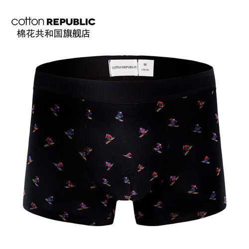 cottonrepublic/印花平角内裤