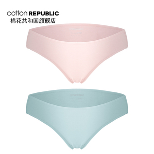 Cotton 2条 Republic 棉花共和国女士冰氧吧凉感三角清爽内裤