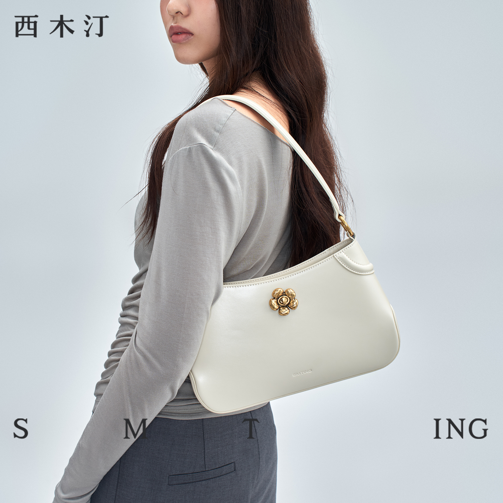 【西木汀】追忆 法棍包2025新款女设计感单肩斜挎包休闲百搭包包